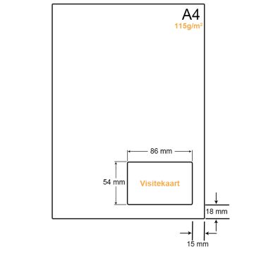 A4 Papier met 1 kaart - WW41151VA