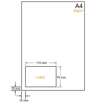 A4 Papier met 1 label - WW4901A