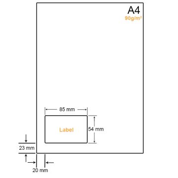 A4 Papier met 1 label - WW4901B