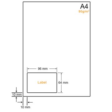A4 Papier met label WW4901C