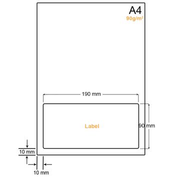 A4 Papier met 1 label - WW4901D