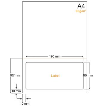 A4 Papier met 1 label - WW4901DP