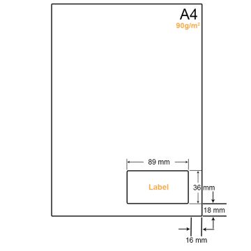 A4 Papier met 1 label - WW4901E