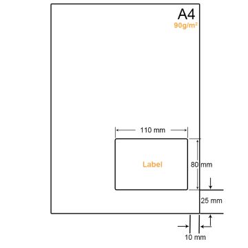 A4 Papier met 1 label - WW4901G
