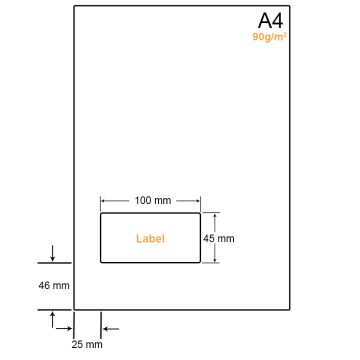 A4 Papier met 1 label - WW4901H