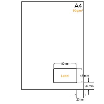 A4 Papier met 1 label - WW4901K