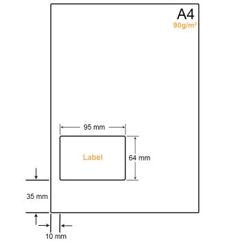A4 Papier met 1 label - WW4901L