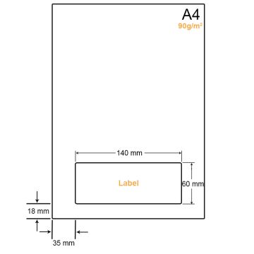 A4 Papier met 1 label - WW4901M