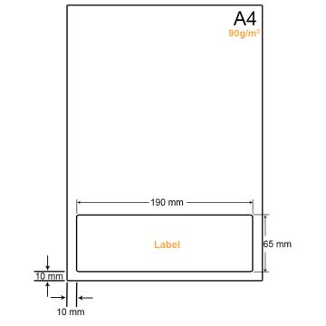 A4 Papier met 1 label - WW4901N