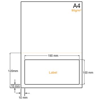 A4 Papier met 1 label - WW4901OP