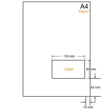 A4 Papier met 1 label - WW4901R