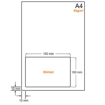 A4 Papier met 1 label - WW4901T