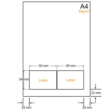 A4 Papier met 2 labels - WW4902C