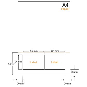A4 Papier met 2 labels - WW4902CP