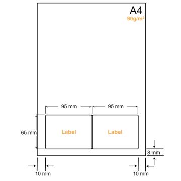 A4 Papier met 2 labels - WW4902E