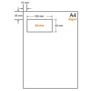A4 Papier met 1 sticker - LW4901S